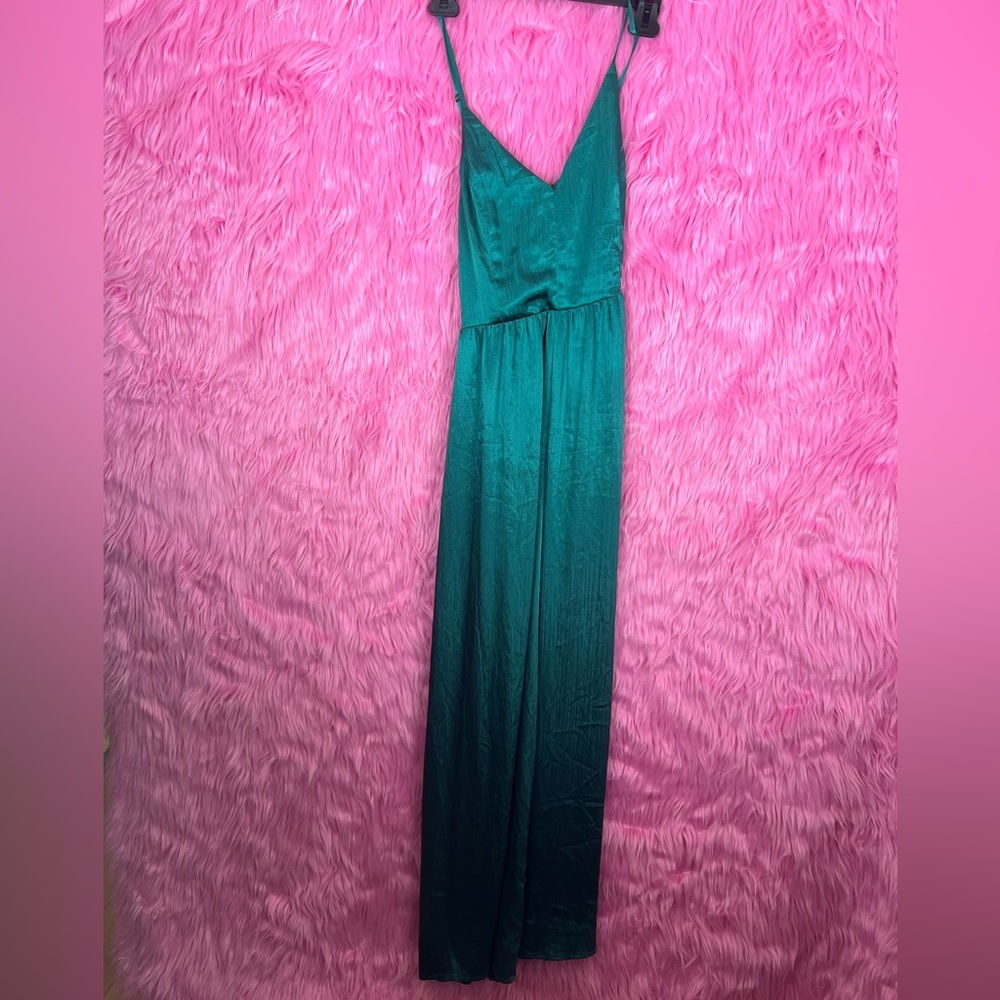 Green jumpsuit sz med  Christmas  Emerald Green free people